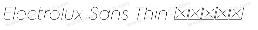 Electrolux Sans Thin字体转换